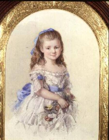 Portrait of Winifred Mary Bombass, aged ten van Isabel Oakley Naftel