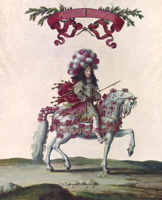 Philippe I (1640-1701) Duke of Orleans as the King of Persia, part of the Carousel Given by Louis XI van Israel, the Younger Silvestre