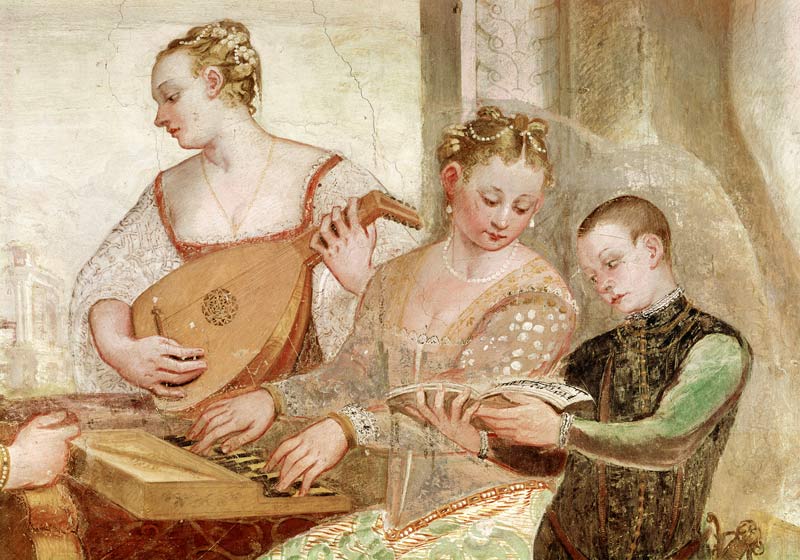 The Concert  (detail) van Scuola pittorica italiana