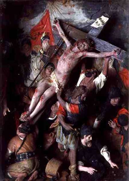 The Crucifixion (a Sicilian Risorgimento painting) van Scuola pittorica italiana