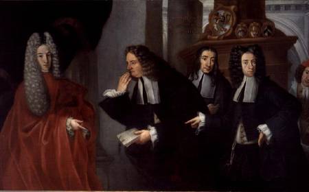 A Judge and Three Advocates, Venetian School van Scuola pittorica italiana