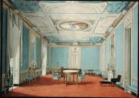 A Neo-classical Palace Interior in Naples van Scuola pittorica italiana