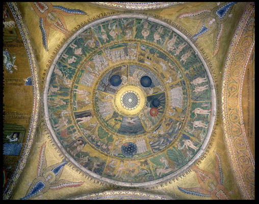 The Creation of the World, from the Genesis Cupola in the atrium (mosaic) van Italian School, (13th century)