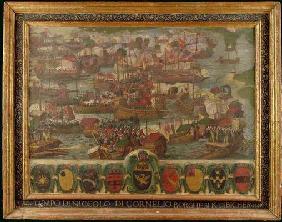 Naval Battle of Lepanto, 1571 (oil on panel)