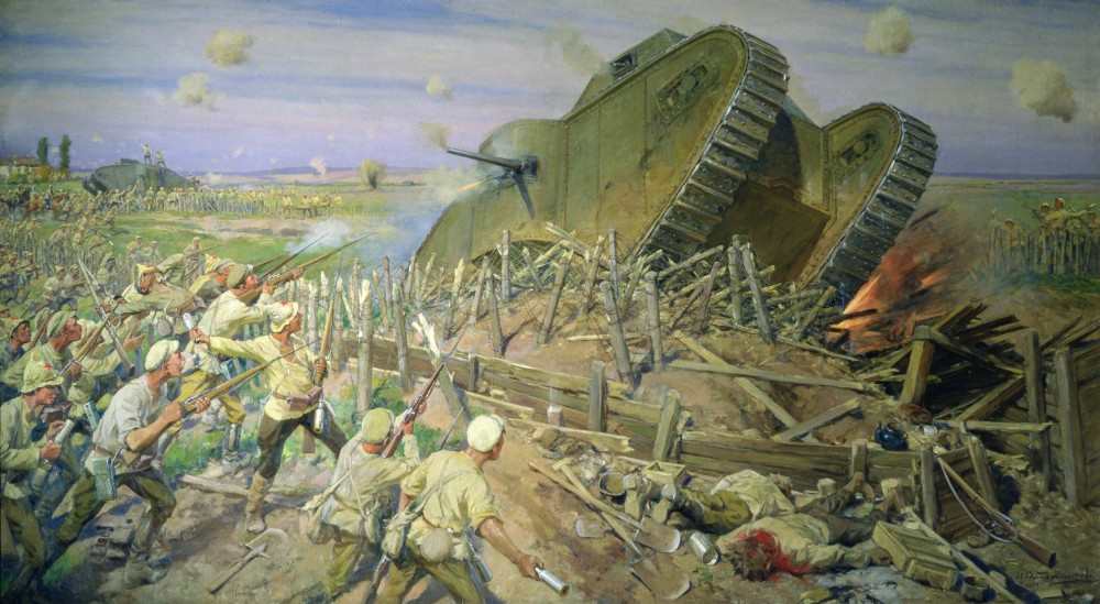 The Capturing of a Tank near Kakhovka van Ivan Alexeyevich Vladimirov