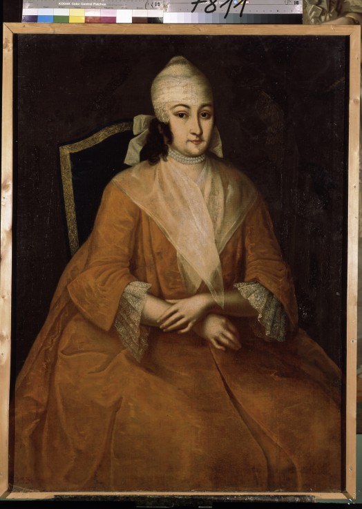 Portrait of Anna Leopoldovna, regent of Russia (1718-1746) van Iwan Jakowlewitsch Wischnjakow