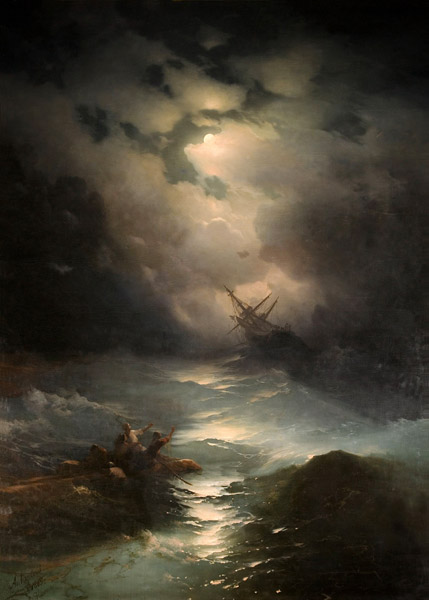 North Sea Storm van Iwan Konstantinowitsch Aiwasowski