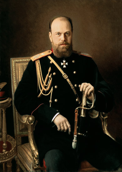 Alexander III. von Russland van Iwan Nikolajewitsch Kramskoi