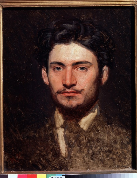 Portrait of the artist Fyodor Vasilyev (1850-1873) van Iwan Nikolajewitsch Kramskoi