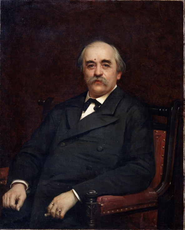 Portrait of the author Grigori Danilevsky (1829-1890) van Iwan Nikolajewitsch Kramskoi