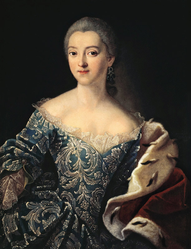 Portrait of Countess Yekaterina Lobanova-Rostovskaya (1735-1802) van Iwan Petrowitsch Argunow