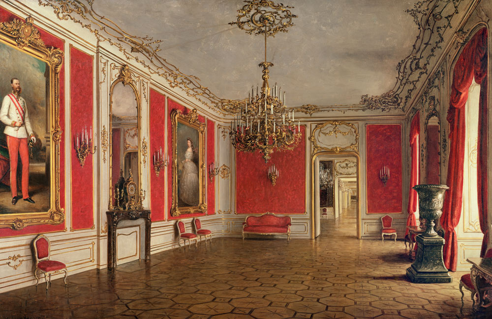 The Reception Room of the Hofburg Palace, Vienna van J. Jaunbersin