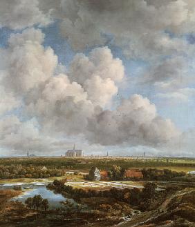 Gezicht op Haarlem met bleekvelden - Jacob Isaacksz van Ruisdael