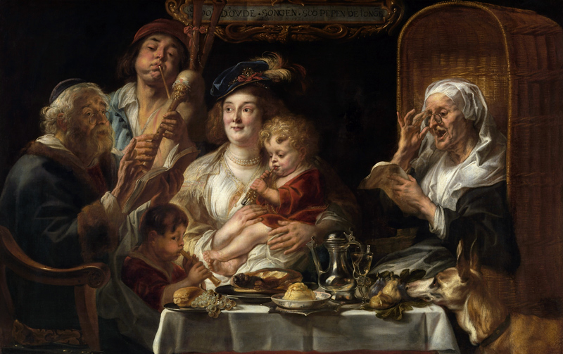 J.Jordaens / Family Concert / Ptg./ 1638 van Jacob Jordaens