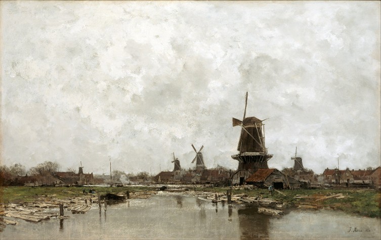 The Five Windmills van Jacob Maris