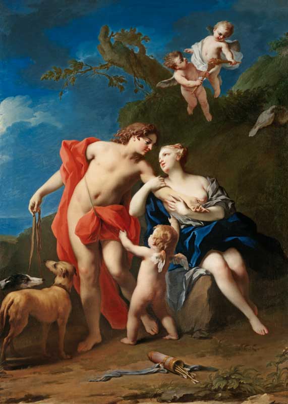 Venus and Adonis van Jacopo Amigoni