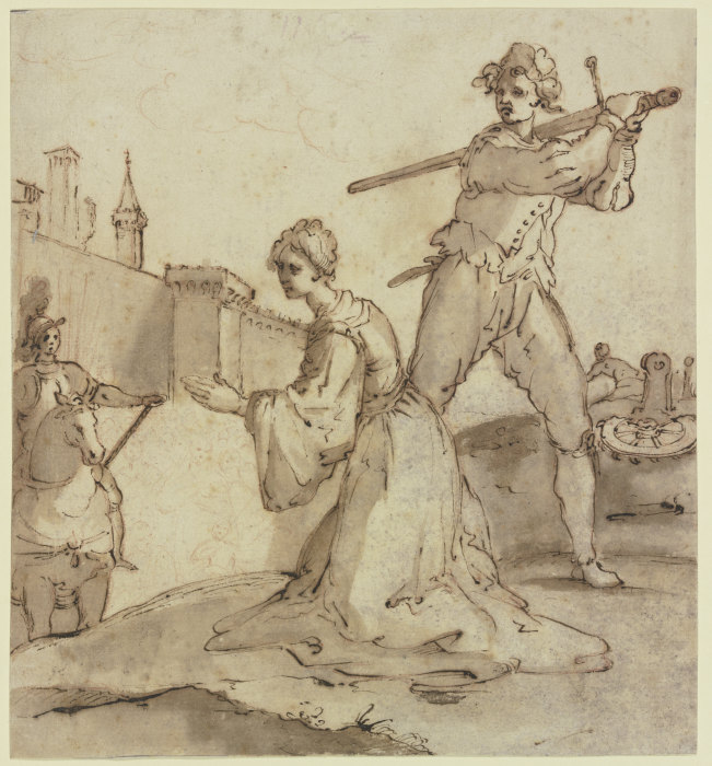 Enthauptung der Heiligen Katharina van Jacopo Chimenti gen. Da Empoli