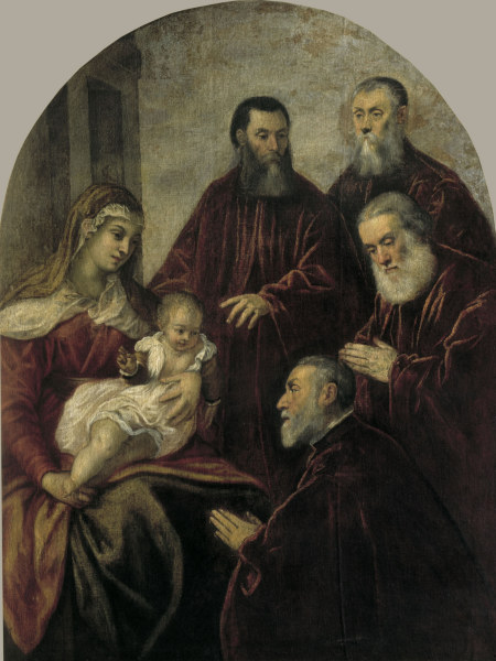 Tintoretto, Madonna mit vier Senatoren van Jacopo Robusti Tintoretto