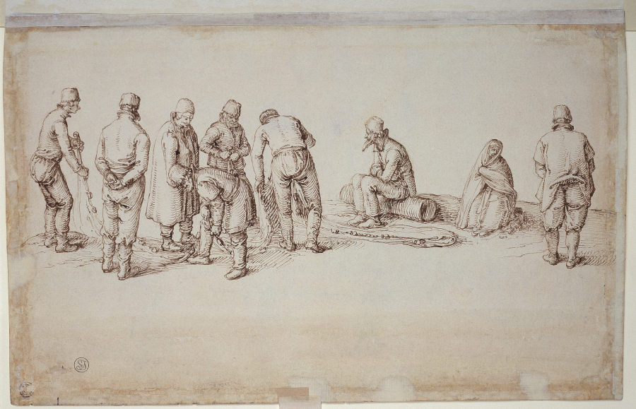 Eine Gruppe von Fischern van Jacques de Gheyn II
