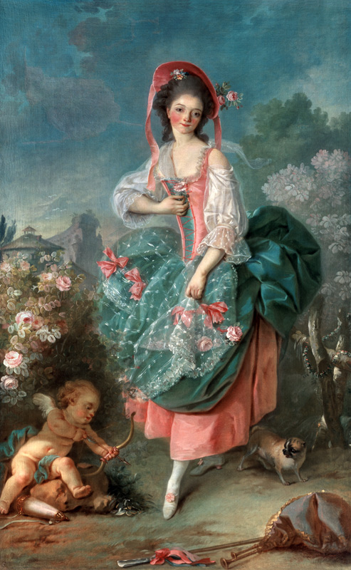 Ballerina Marie-Madeleine Guimard (1743-1816) as Terpsichore van Jacques Louis David