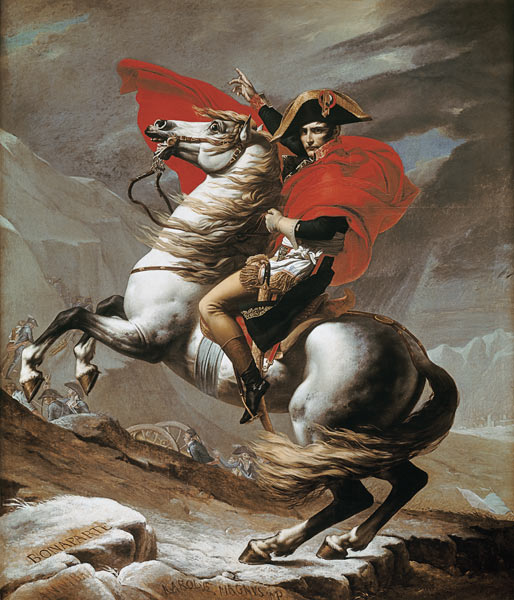 Napoleon bij het doorkruisen van de Alpen Jacques Louis David van Jacques Louis David