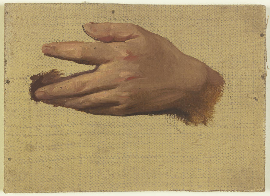 Study of a hand van Jakob Becker