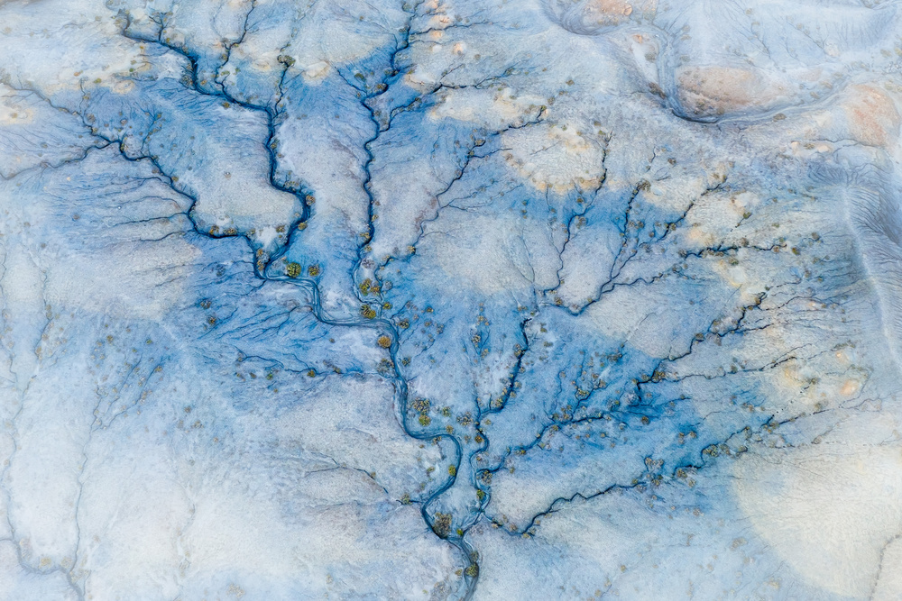 Aerial Absract of Desert Wash van James Bian