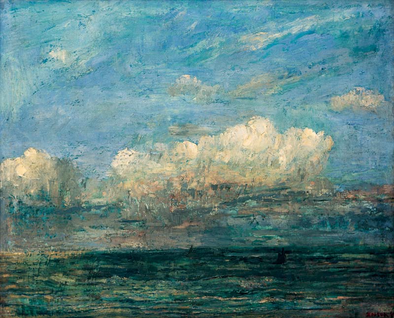 Seascape with white cloud van James Ensor