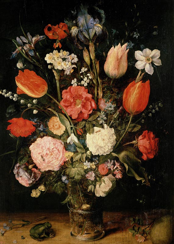 Still Life of Flowers van Jan Brueghel de oude