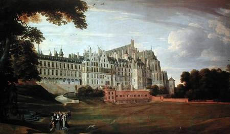 Infanta Isabella Clara Eugenia (1556-1663) Strolling in the grounds of the Palace in Brussels van Jan Brueghel de oude