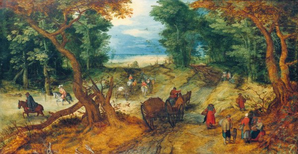 Jan Brueghel t.E. / Forest Road / c.1607 van Jan Brueghel d. J.