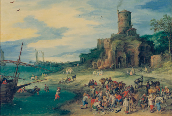 J.Brueghel d.Ä., Seelandsch.Scipionengr. van Jan Brueghel d. J.