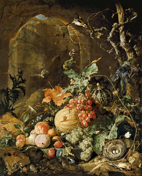 Stilleven met vogelnest van Jan Davidsz de Heem