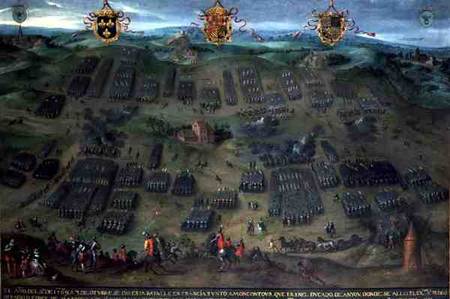 The Battle of Moncontour, 30 October 1569 van Jan Snellinck