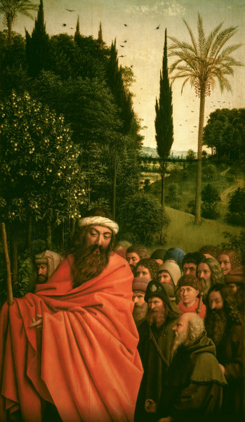 The pilgrims (Det.), v.Eyck,Ghent Altar van Jan van Eyck