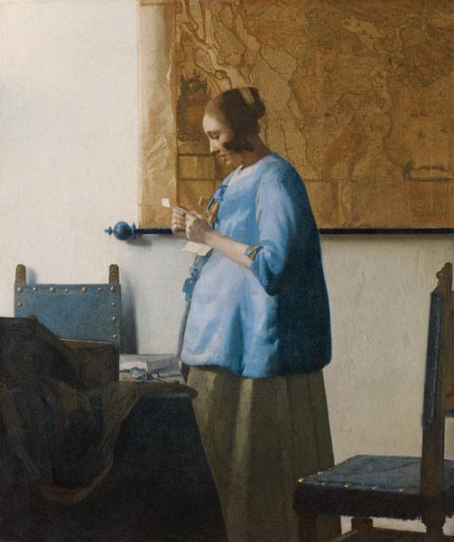 Het blauwe vrouwtje Johannes Vermeer 
