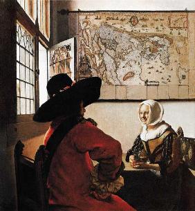 de soldaat en het lachende meisje Johannes Vermeer