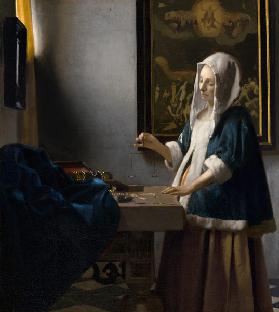 Vrouw met weegschaal Johannes Vermeer