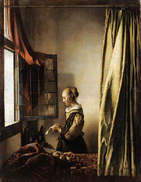 Brieflezende vrouw Johannes Vermeer 1658