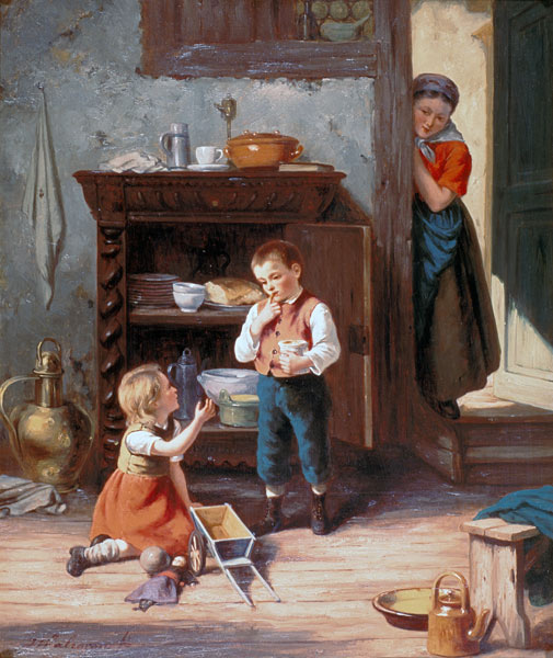 Children playing van Jan Walraven