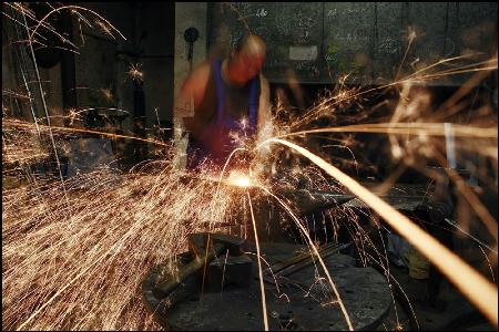 Blacksmith working