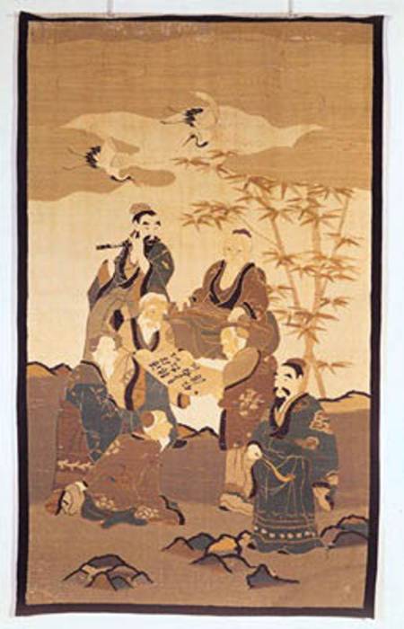 Seven wise men in the bamboo forest van Japanese School