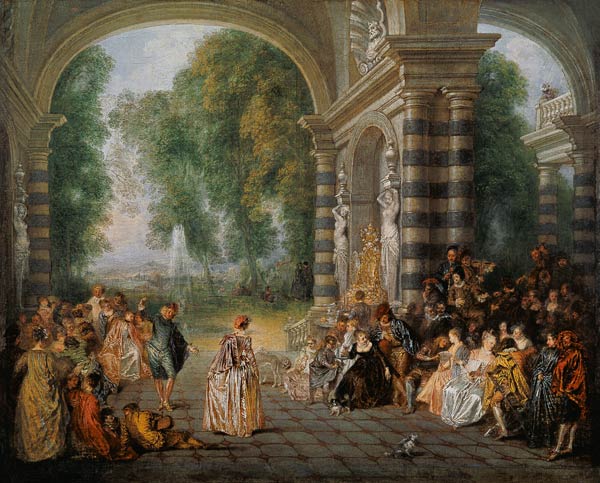 Das Ballvergnügen van Jean-Antoine Watteau