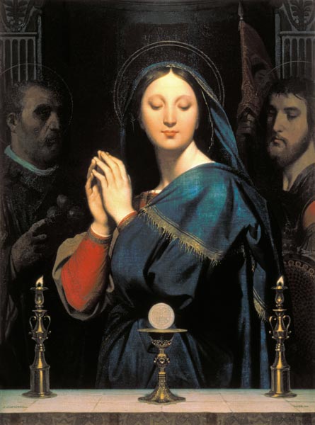 The Virgin with the Host van Jean Auguste Dominique Ingres