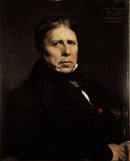Self Portrait van Jean Auguste Dominique Ingres