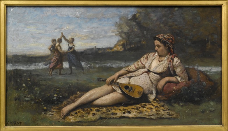 Young Women of Sparta (Jeunes filles de Sparte) van Jean-Babtiste-Camille Corot