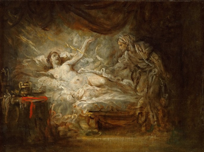Jupiter and Aegina van Jean Baptiste Greuze