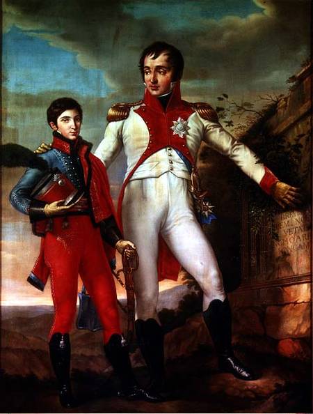 Louis Bonaparte (1778-1846) King of Holland and Louis Napoleon (1804-31) Crown Prince of Holland van Jean Baptiste Joseph Wicar