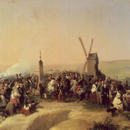 Louis-Philippe (1773-1850) Visiting the Battlefield of Valmy on 8th June van Jean Baptiste Mauzaisse