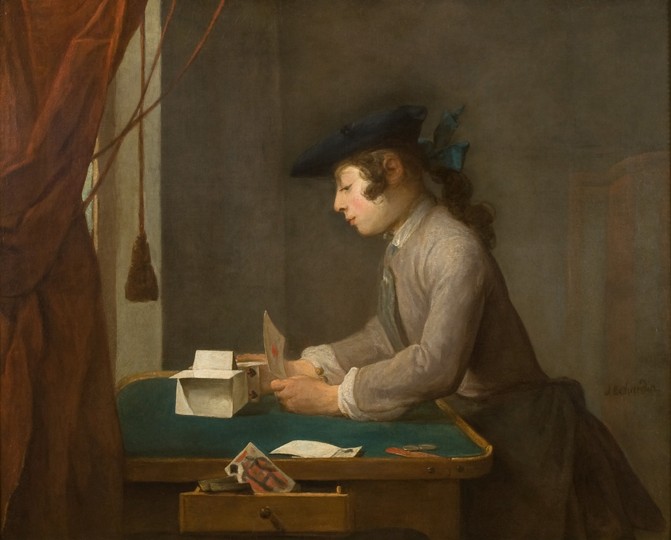 The House of Cards van Jean-Baptiste Siméon Chardin